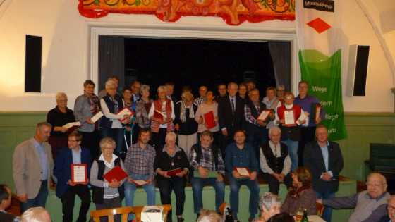 Ehrung von 25, 40, 50 und 60 jähriger Mitgliedschaft